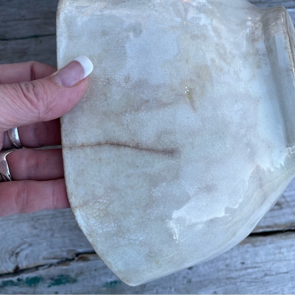 antique pineapple Stoneware bread mold bowl No.8 french country farmhouse decor - Picture 8 of 12